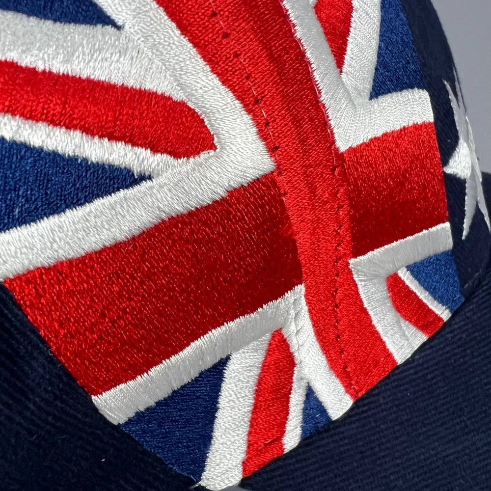 Australia Flag Embroidered Baseball Cap Hat Adjustable Strap Navy Blue‎ Nation